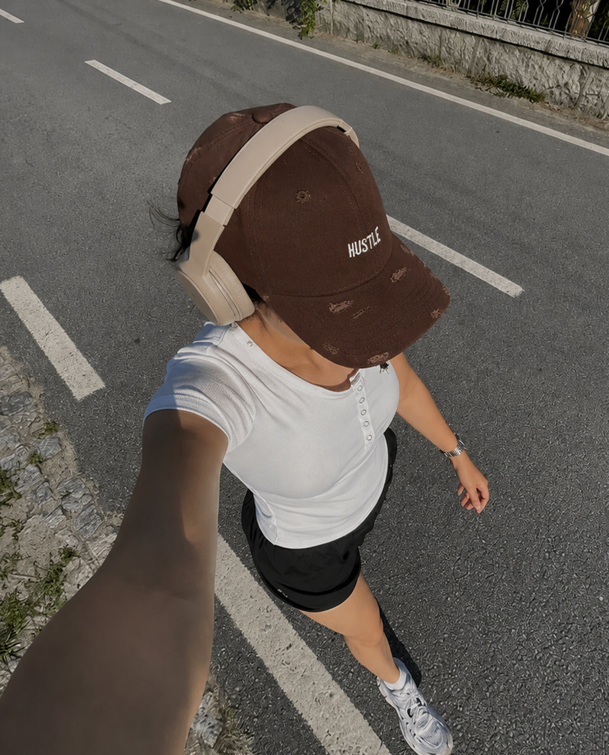 Hustle // Distressed Brown Cap