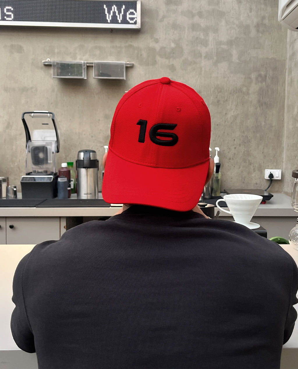 16 // Charles Red Baseball Cap