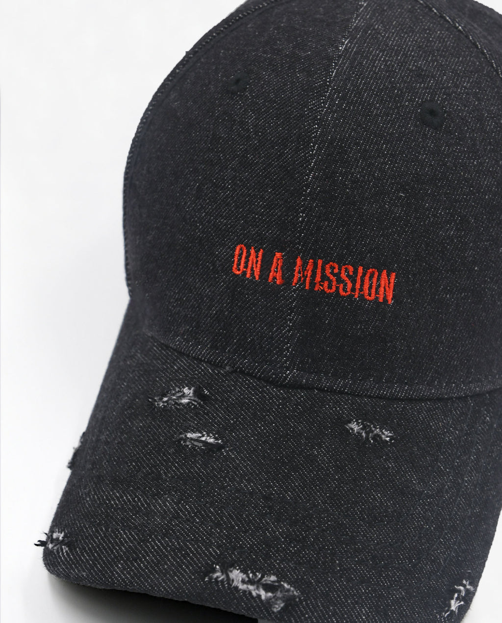 On a Mission // Distressed Denim Cap