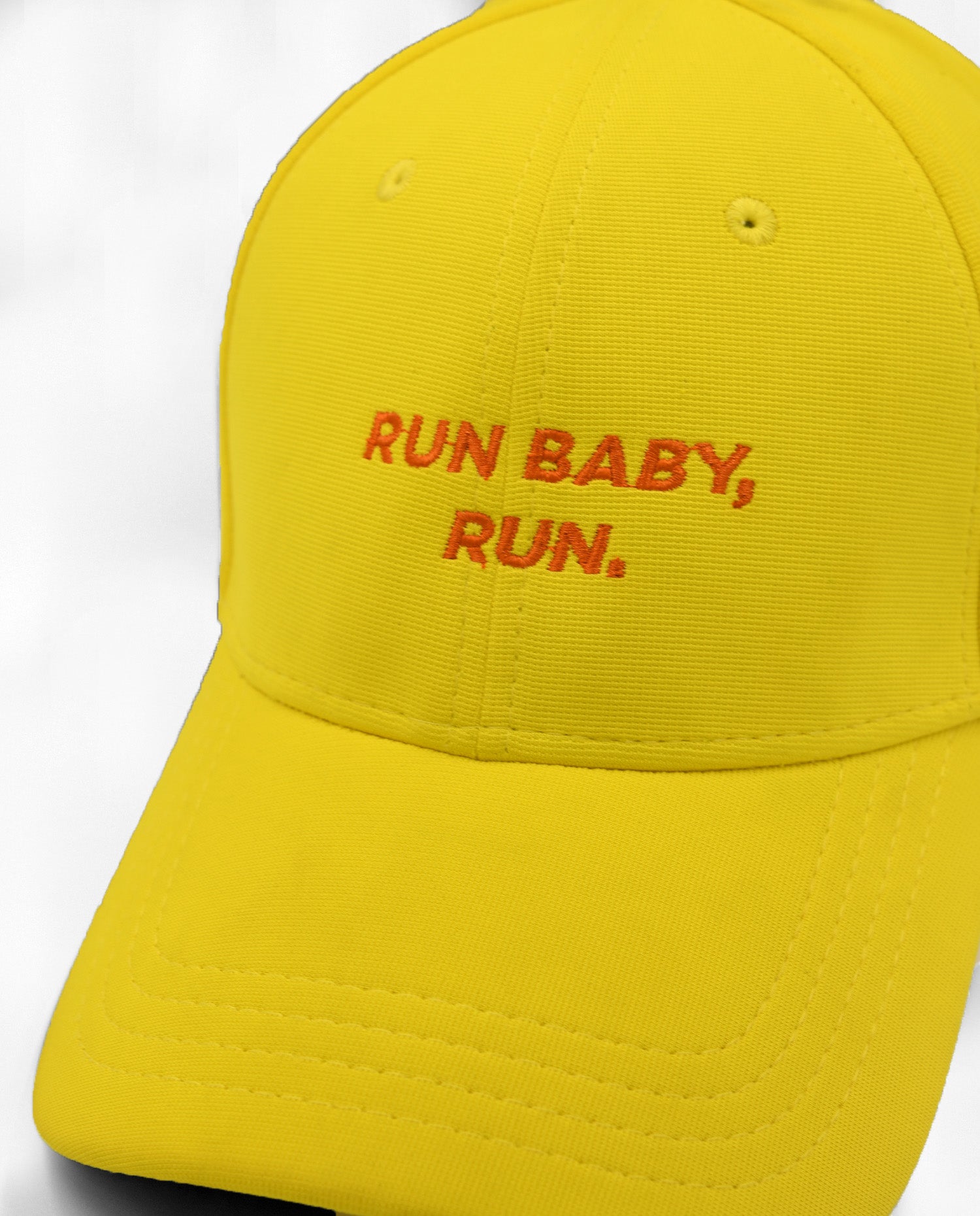 Run Baby Run // Lemon Yellow Dryfit Cap