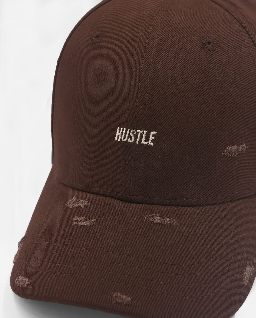 Hustle // Distressed Brown Cap