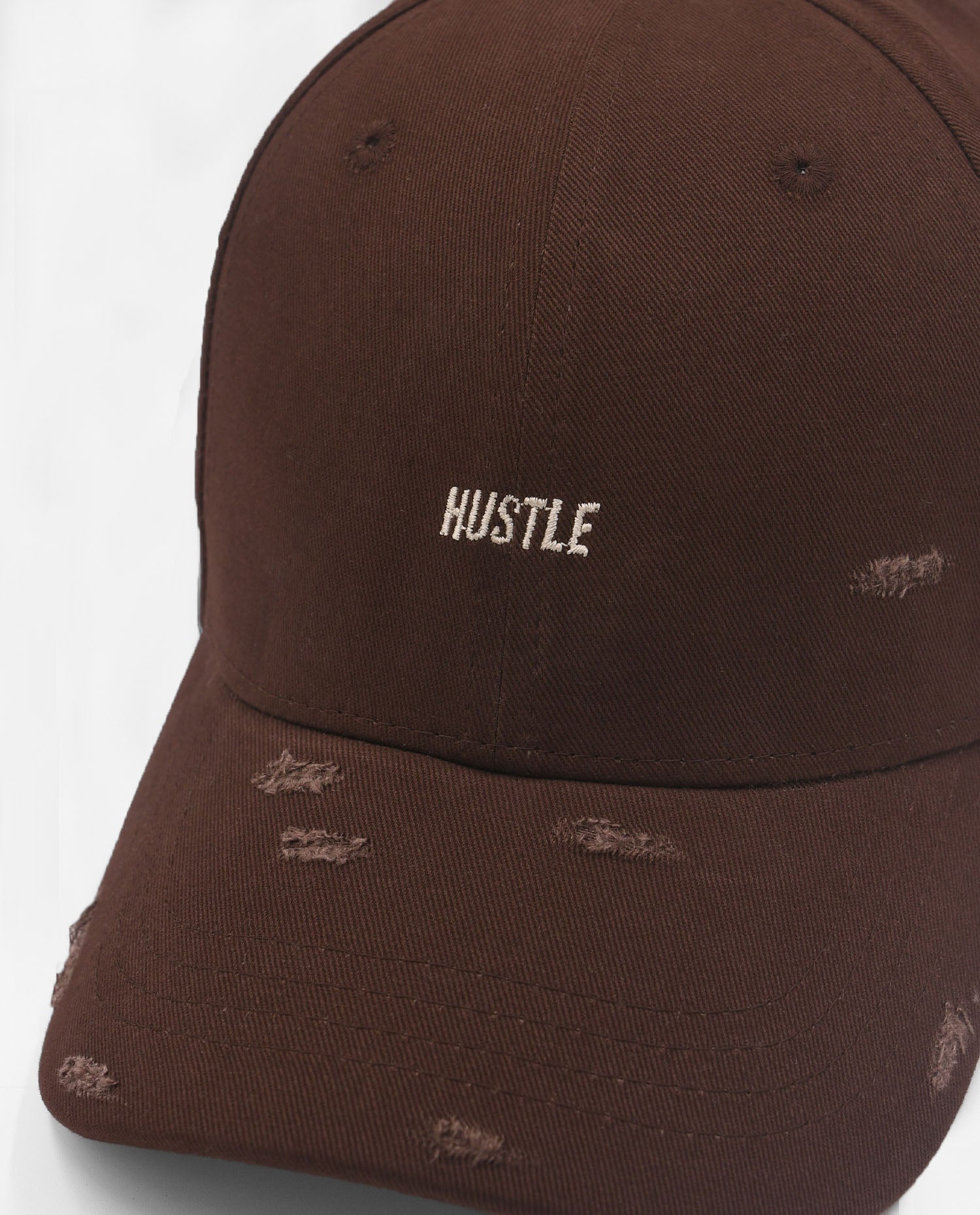 Hustle // Distressed Brown Cap