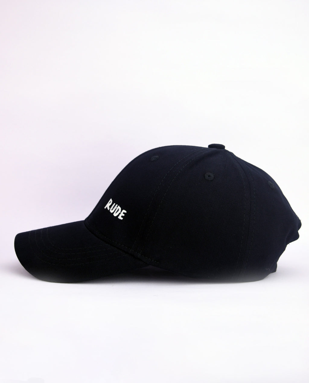 Rude Minimal Black Baseball Cap