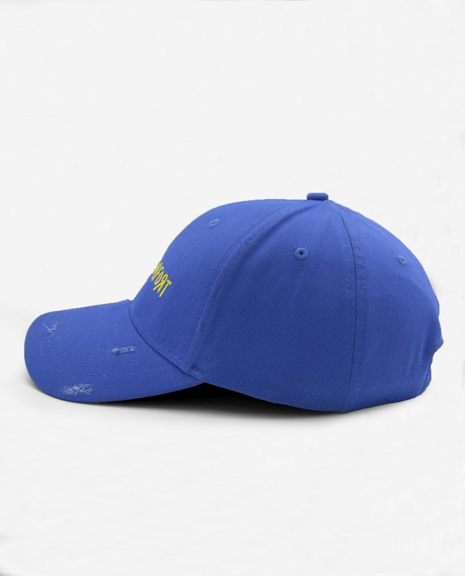 Seek Discomfort // Blue Distressed Cotton Cap