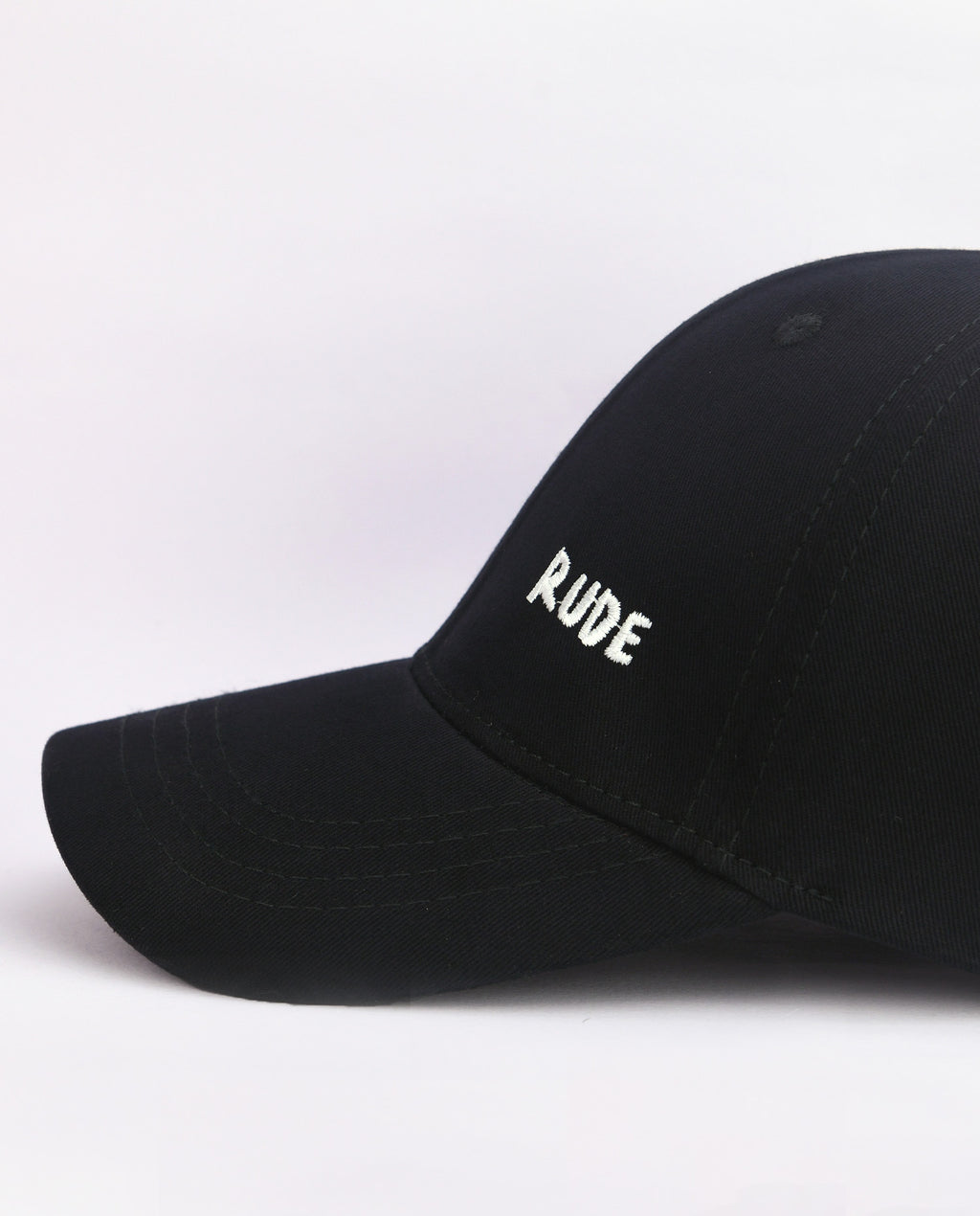 Rude Minimal Black Baseball Cap