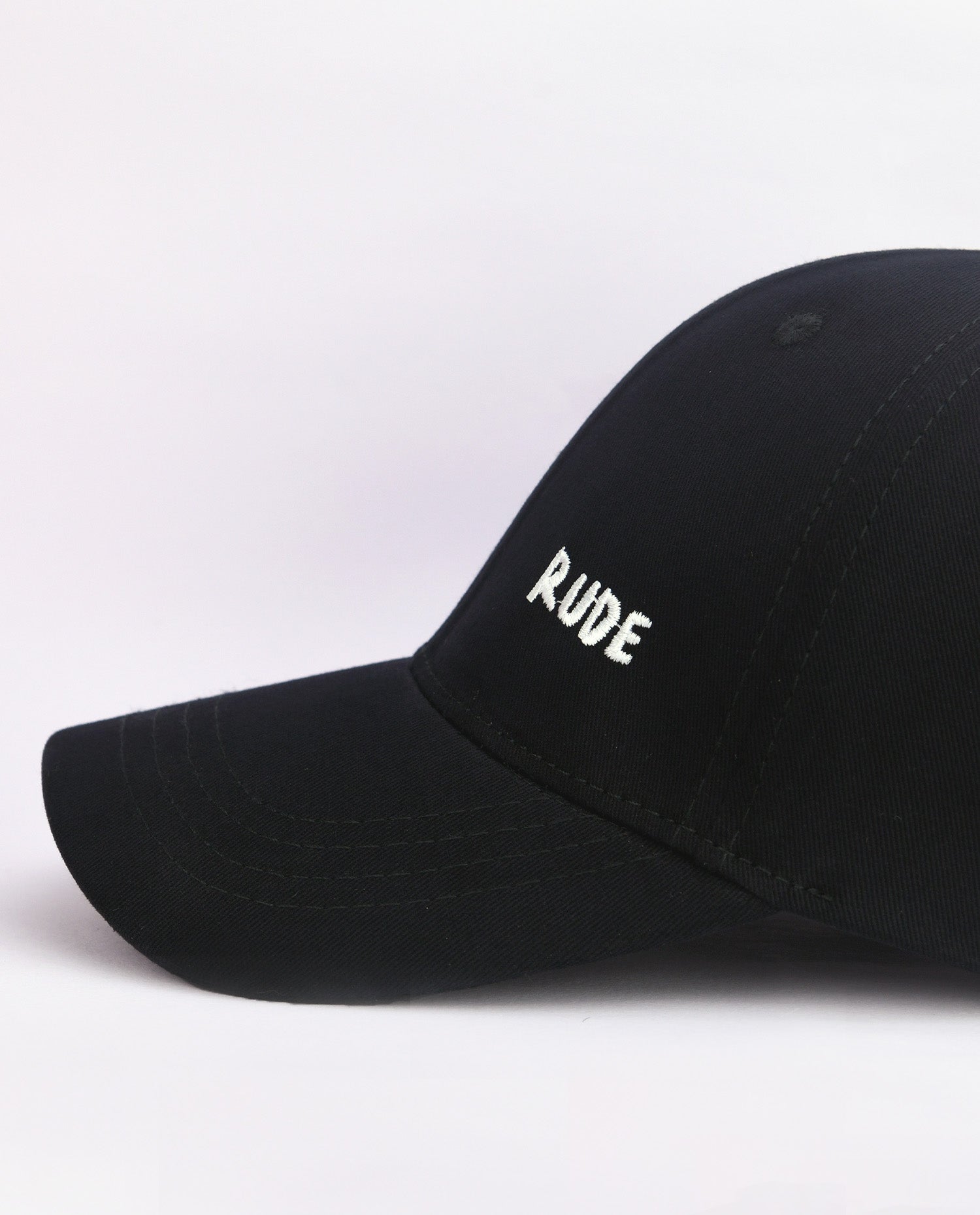 Rude Minimal Black Baseball Cap