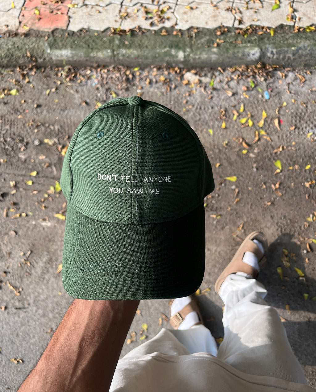 Don’t Tell Anyone You Saw Me // Green Dry-Fit Cap