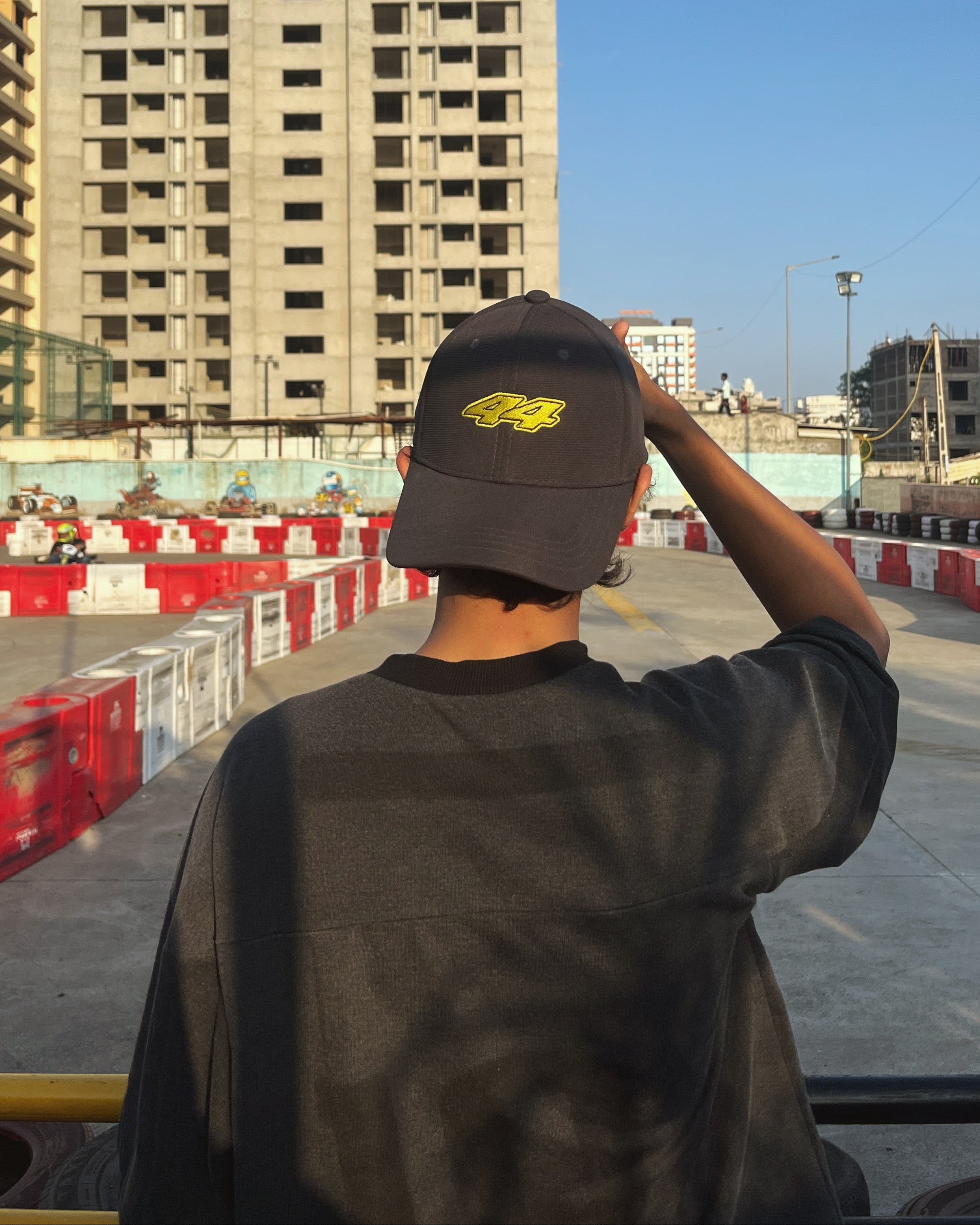 44 // Hamilton Grey Racing Baseball Cap