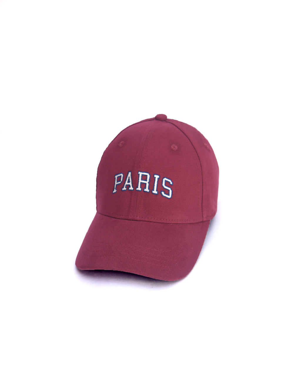 Paris Maroon Cotton Cap