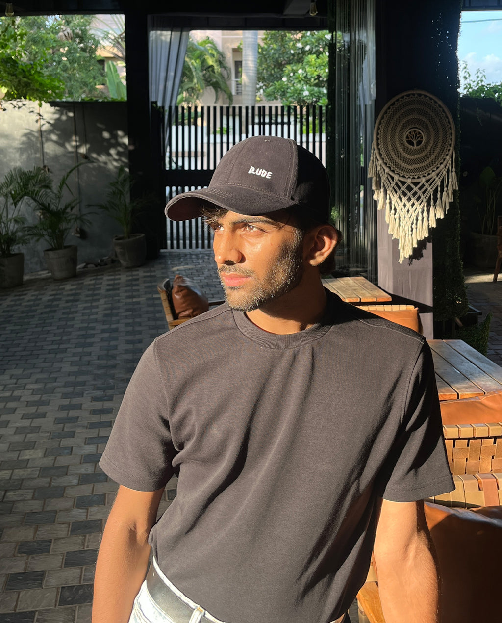 Rude Minimal Black Baseball Cap