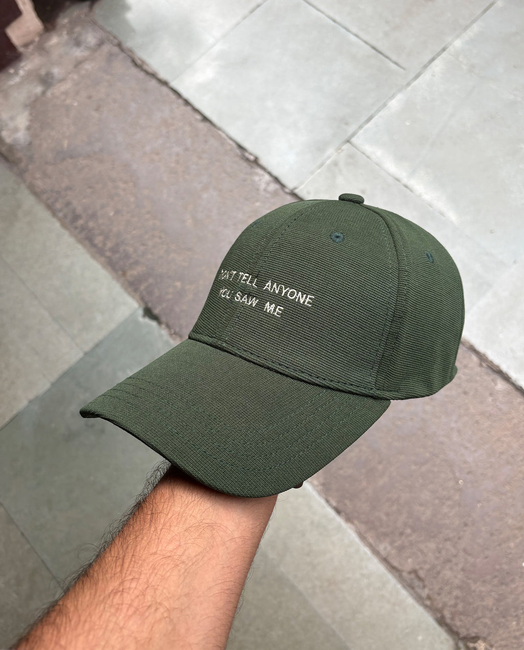 Don’t Tell Anyone You Saw Me // Green Dry-Fit Cap