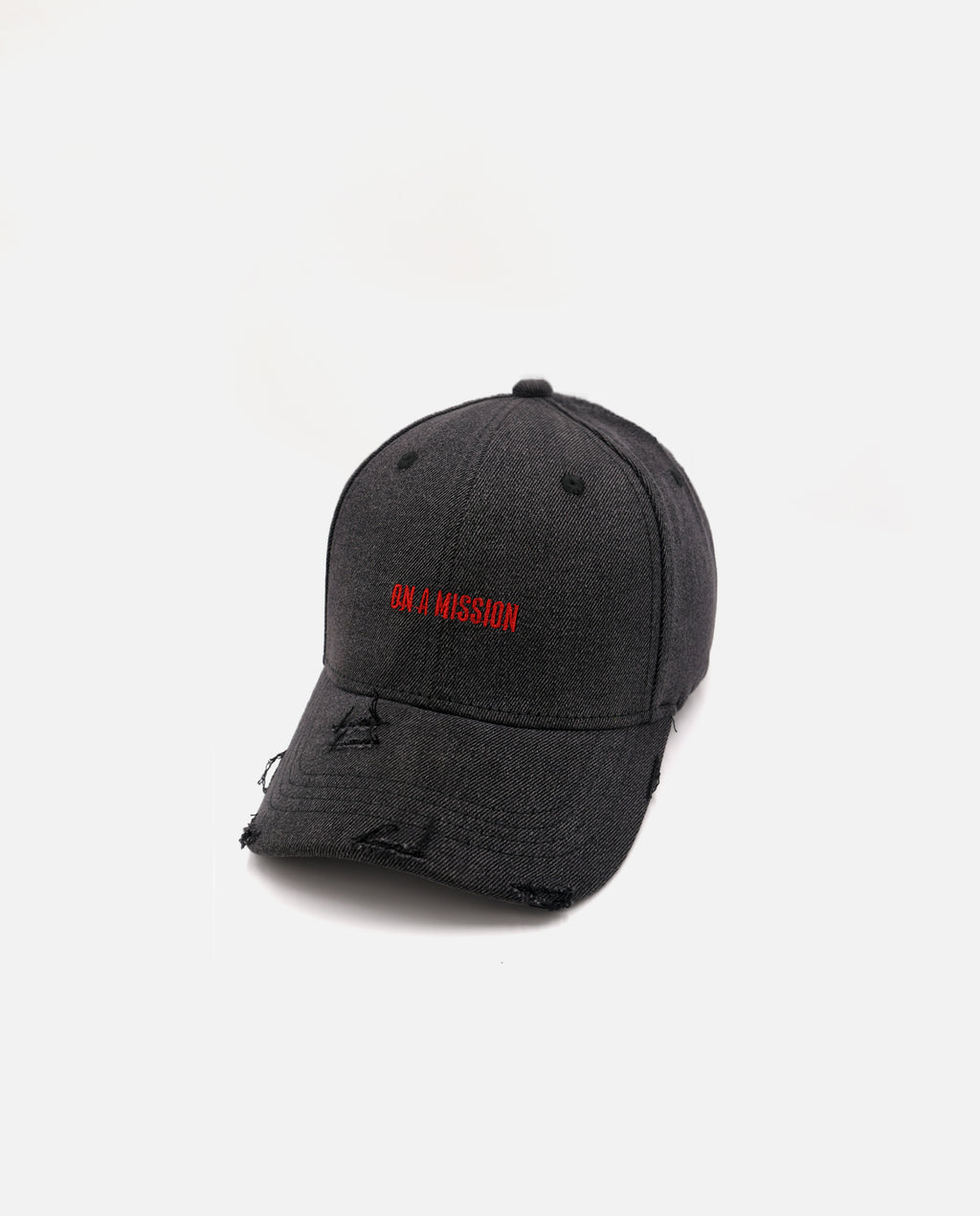 On a Mission // Distressed Denim Baseball Cap