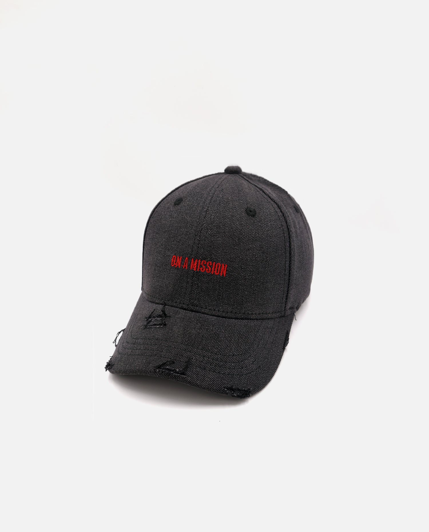 On a Mission // Distressed Denim Baseball Cap