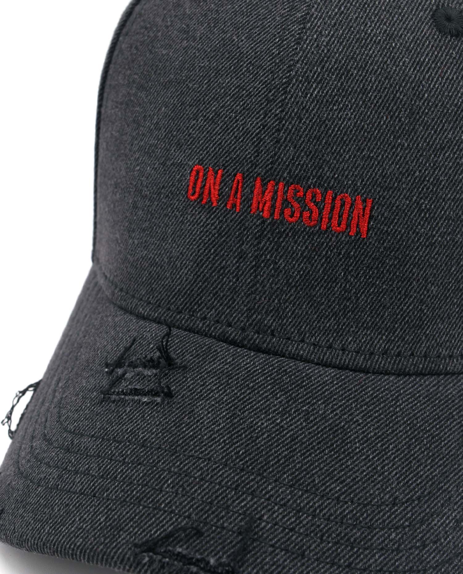 On a Mission // Distressed Denim Baseball Cap